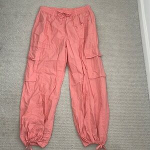 Peach parachute pants, NEVER WORN!